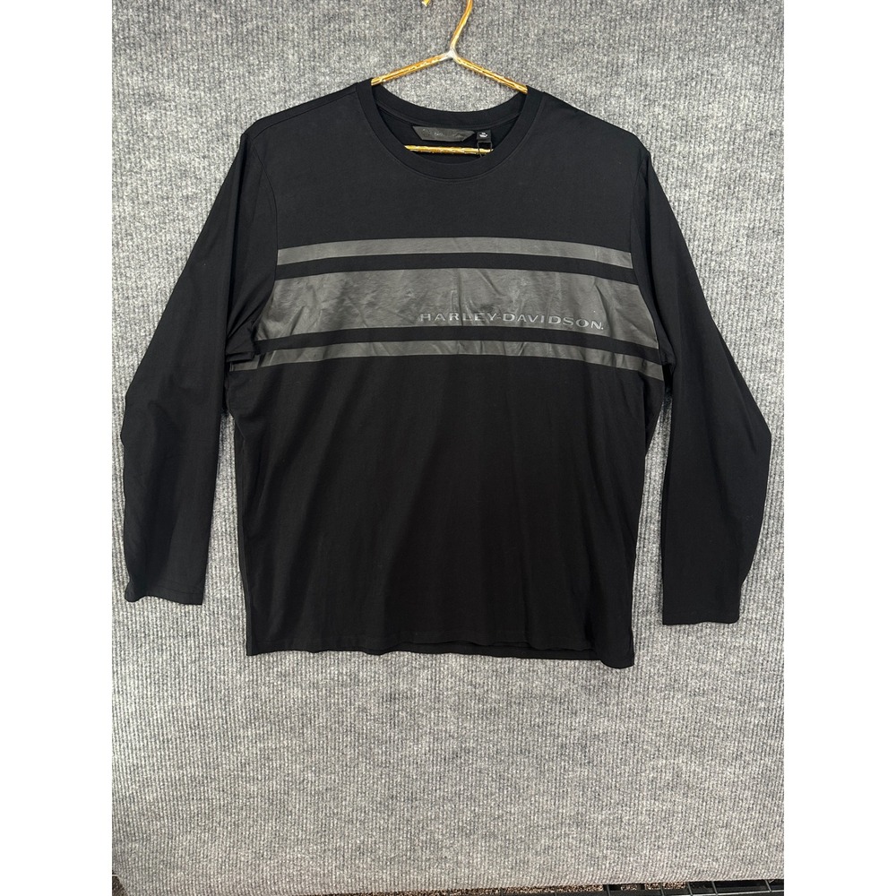 Harley-Davidson H-D Moto Long Sleeve Tee Mens 3XL Black New 99256-19VM